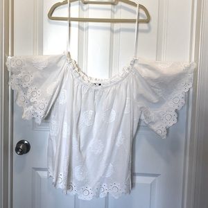 Embroidered on-or-off-the-shoulder blouse 14/16 LB